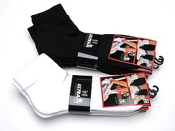 Ultrasox biker socks with terry sole in black and white Ultrasox biker socks with terry sole in black and white