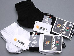 Low cut men's socks in black and white