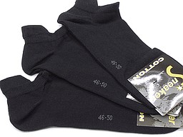 Black sneakersocks soft cotton with higher heel Black sneakersocks soft cotton with higher heel