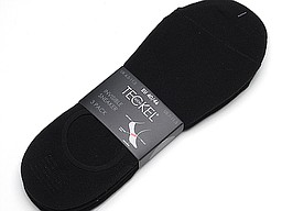 Men's sneaker socks with silicon heel in black