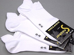 White sneakersocks soft cotton with higher heel