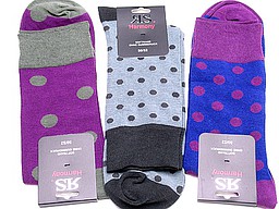 Big sized men's socks with dots