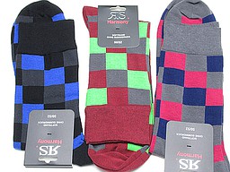 Squared socks for men in big sizes