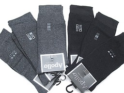 Patterned men socks without seam from Apollo in grey and black