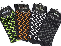 Socks for men with zig zag stripes
