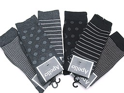 Seamless men socks from Apollo with dots and stripes