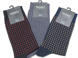 Teckel socks for men with small pattern