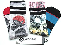 Xpooos men's socks with fred or harlem print Xpooos men's socks with fred or harlem print