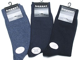 Plain mens socks basset in blue tones