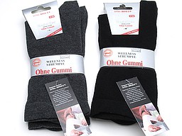 Extra wide men's socks in cotton without toe seam