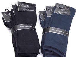 Cushioned men's sock in black and navy Cushioned men's sock in black and navy