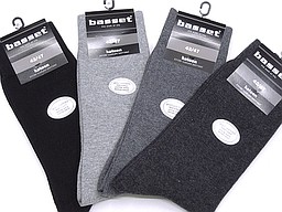 Plain mens socks basset label in black and grey Plain mens socks basset label in black and grey