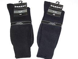 Socks with wide welt in black and navy