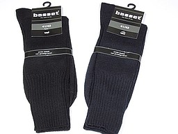 Men's sock with wide welt in black and navy Men's sock with wide welt in black and navy