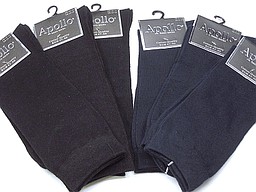 Solid colored men's socks in big sizes in black and navy Solid colored men's socks in big sizes in black and navy