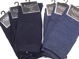 Seamless men's socks in navy and denim