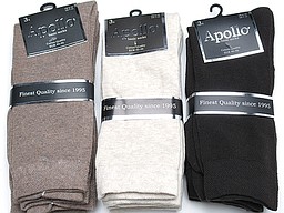 Brown and beige seamless men's socks