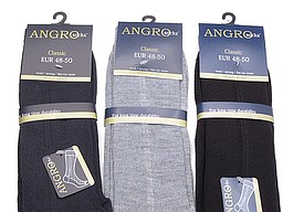 Angro woolen men's sock in navy, grey, and black Angro woolen men's sock in navy, grey, and black