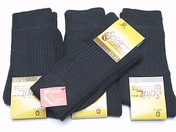 Plain black sport socks with terry cushion
