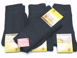 Black sport socks with terry cushion