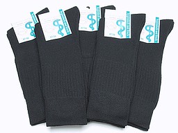 Black sports socks with soft cuff