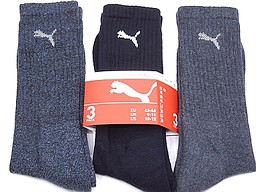 Puma sports socks in various blue shades