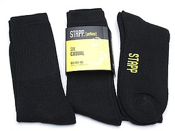 Stapp yellow casual work socks in black