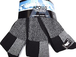 Set of three pair black thermal socks