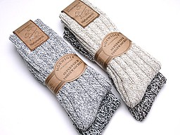 Nordic socks big size in grey and beige