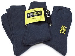 Stapp yellow casual work socks in navy