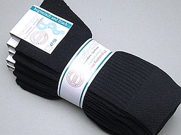 Black sports socks with soft cuff