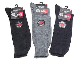 Socks with wide welt in black and navy