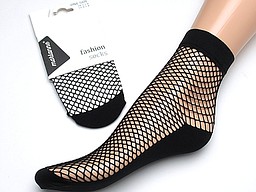 Pant socks in black with fine mesh