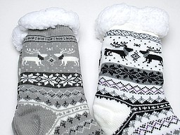 Terry cushioned home socks with print