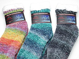 Thermo home socks for ladies with soft cushion in three colors