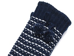 Warm home socks with pom pom and lurex