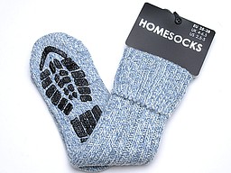 Woolen home socks with antislip and turnover top