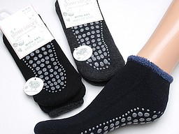 Short antislip socks with terry sole for ladies