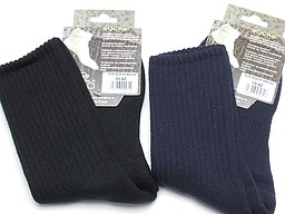 Ladies home socks merino wool in black and navy