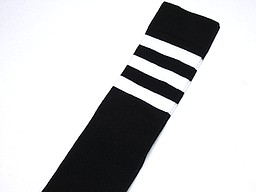 Black kneehighs with white stripes