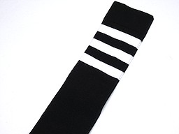 Black kneehighs for women with white stripes Black kneehighs for women with white stripes