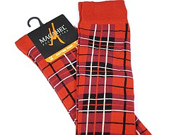 Women's knee highs with checks