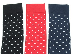 Kneehigh socks with dots all over