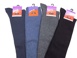 Plain womens knee high socks in dark colors