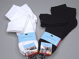 White and black biker socks with flat seam White and black biker socks with flat seam