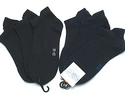 Black and navy women's sneaker socks with high heel Black and navy women's sneaker socks with high heel