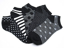 Black apollo women's sneakersocks with prints Black apollo women's sneakersocks with prints