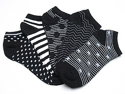 Black apollo women's sneakersocks with prints