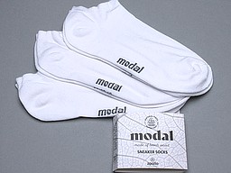 Low cut sneaker socks for women in white with modal Low cut sneaker socks for women in white with modal