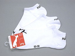 White puma sneaker socks for ladies